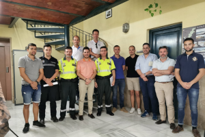 Reunión de seguridad de la carrera con Sergio Vicente.