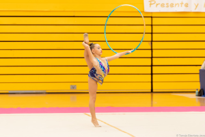 Irene en plena actuación.