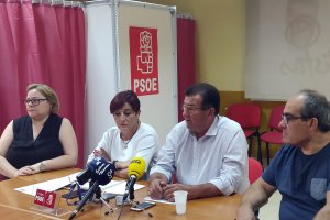 José Miguel Alarcón en una comparecencia en la sede del PSOE.