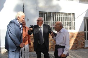Los tres homenajeados en un encuentro reciente en Antas.