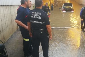 Imagen del túnel en el que ha muerto ahogado un hombre por el temporal.