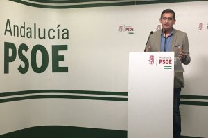 Sánchez Teruel, esta mañana en la sede del PSOE.