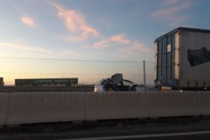 Los vehículos implicados en el accidente. Foto de Cristina Alonso Rodriguez