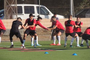 Entrenamiento del Almería en la Vega de Acá.