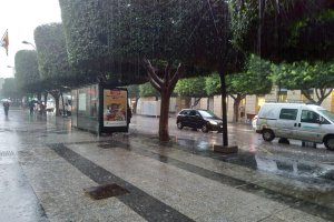 Imagen de este martes del centro de Almería.