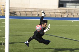René Román en el entrenamiento de este miércoles.