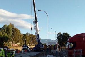 Llegada de la maquinaria hasta Almería