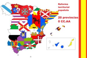 Mapa de la \'futura\' España promovida por la cuenta de Twitter República de España.