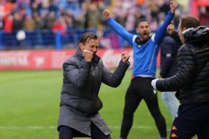 Manuel Mosquera en el partido de la pasada campaña.