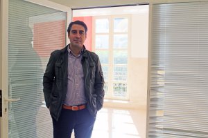 Joaquín Pérez de la Blanca, en el Ayuntamiento de Almería.