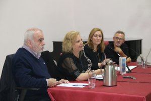 Gloria langle molina, junto a Francisco Giménez-Alemán, María Ángeles Lonardi, y Alonso de Molina.