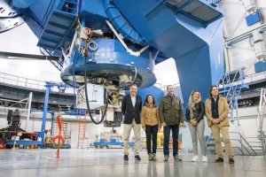 Marta Bosquet, segunda desde la izquierda, en Calar Alto.