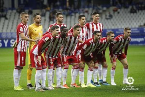El once del Almería en Oviedo.
