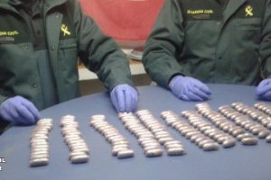 Bellotas encontradas por la Guardia Civil.