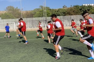 Los jugadores preparando su regreso a la fiesta del fútbol.