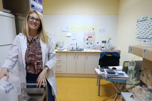 Lourdes Muela, en el laboratorio de Semillero Vitalplant