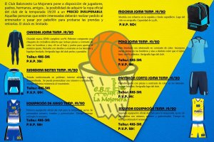 Las prendas y sus precios.