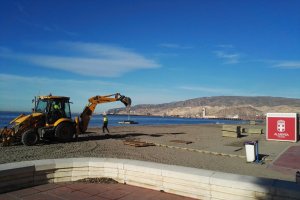 Retirada de las pasarelas de hormigón.