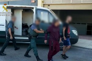 Arrestos de la Guardia Civil, en una imagen fundida por la Comandancia.
