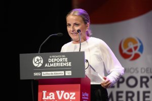 María Luisa Cruz en su intervención en la tercera edición de los Premios del Deporte Almeriense.