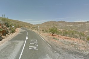 Carretera AL-5101 donde ha ocurrido el suceso.