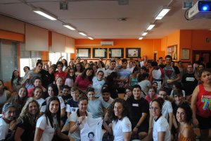 Las jugadoras de la selección española de balonmano femenino, en el centro.