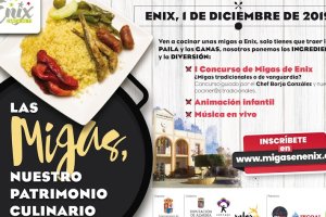 Cartel anunciador del I Concurso de Migas de Enix.