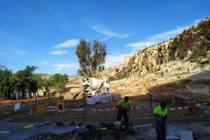 Obras en marcha en el entorno del Ayuntamiento