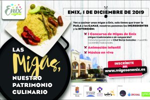 Cartel anunciador del I Concurso de Migas de Enix.