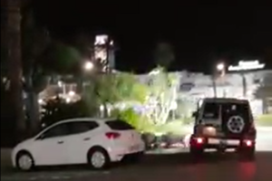 Momento del atropello.