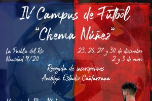 El cartel del Campus de Chema Núñez en La Puebla del Río.