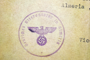 Sello nazi en una carta recibida en Almería.