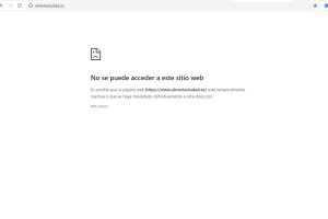 Mensaje que podía verse al intentar acceder al portal municipal.