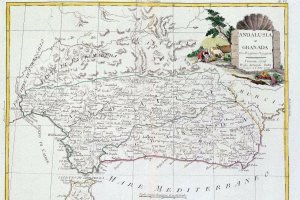 Mapa del antiguo reino de Granada de 1776.