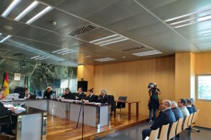 Interior de la sala de vistas en la que se ha realizado el juicio oral