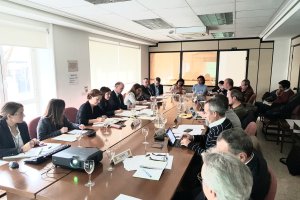 Reunión del sector hortofrutícola con el Ministerio ayer en Madrid