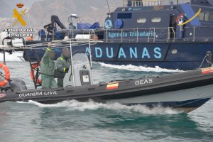 Simulacro de la Guardia Civil y la Agencia Tributaria.