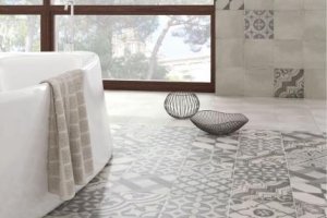 Baldosas higráulicas porcelánicas.