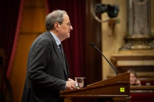 Imagen de Quim Torra en la segunda sesión del pleno del Parlament de Cataluña.