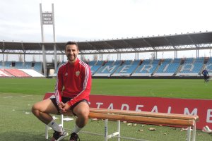 Juan Muñoz en el Estadio Mediterráneo.