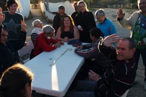 Algunas de las personas atendidas en el centro.