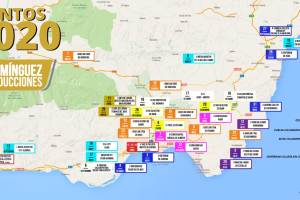 Mapa con las actividades deportivas programadas.