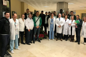 La plantilla del Unicaja Costa de Almería en Torrecárdenas.