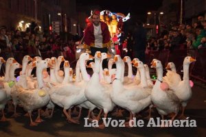 Las ocas de Miguelín en la cabalgata de Reyes de 2015.