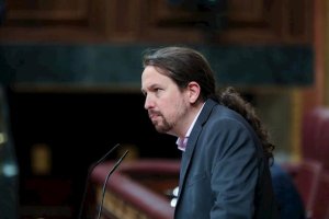 Iglesias, durante su intervención en el Debate de Investidura.