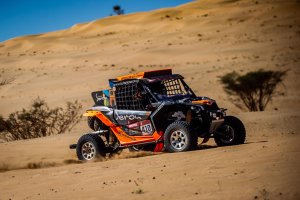 Pedro Hinojo en su primera etapa del Dakar.