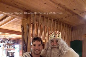 David Bisbal junto al Rey Melchor en la localidad leridana de Salardú.