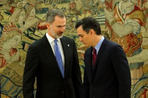 Felipe VI y Pedro Sánchez, este miércoles en la Zarzuela.