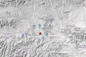 El epicentro del terremoto y otras zonas en las que se ha sentido, en la web del IGN.