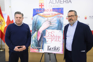 Presentación de la obra de teatro, ayer.